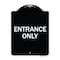 Signmission Parking Lot Entrance Only Heavy-Gauge Aluminum Architectural Sign, 24" x 18", BW-1824-23425 A-DES-BW-1824-23425 - alternate 1